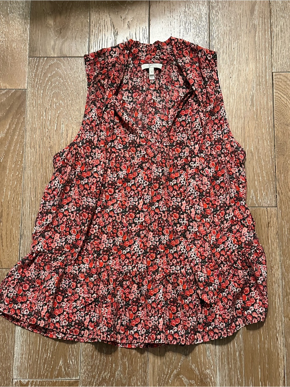 Joie Red Floral V-Neck Sleeveless Camisole